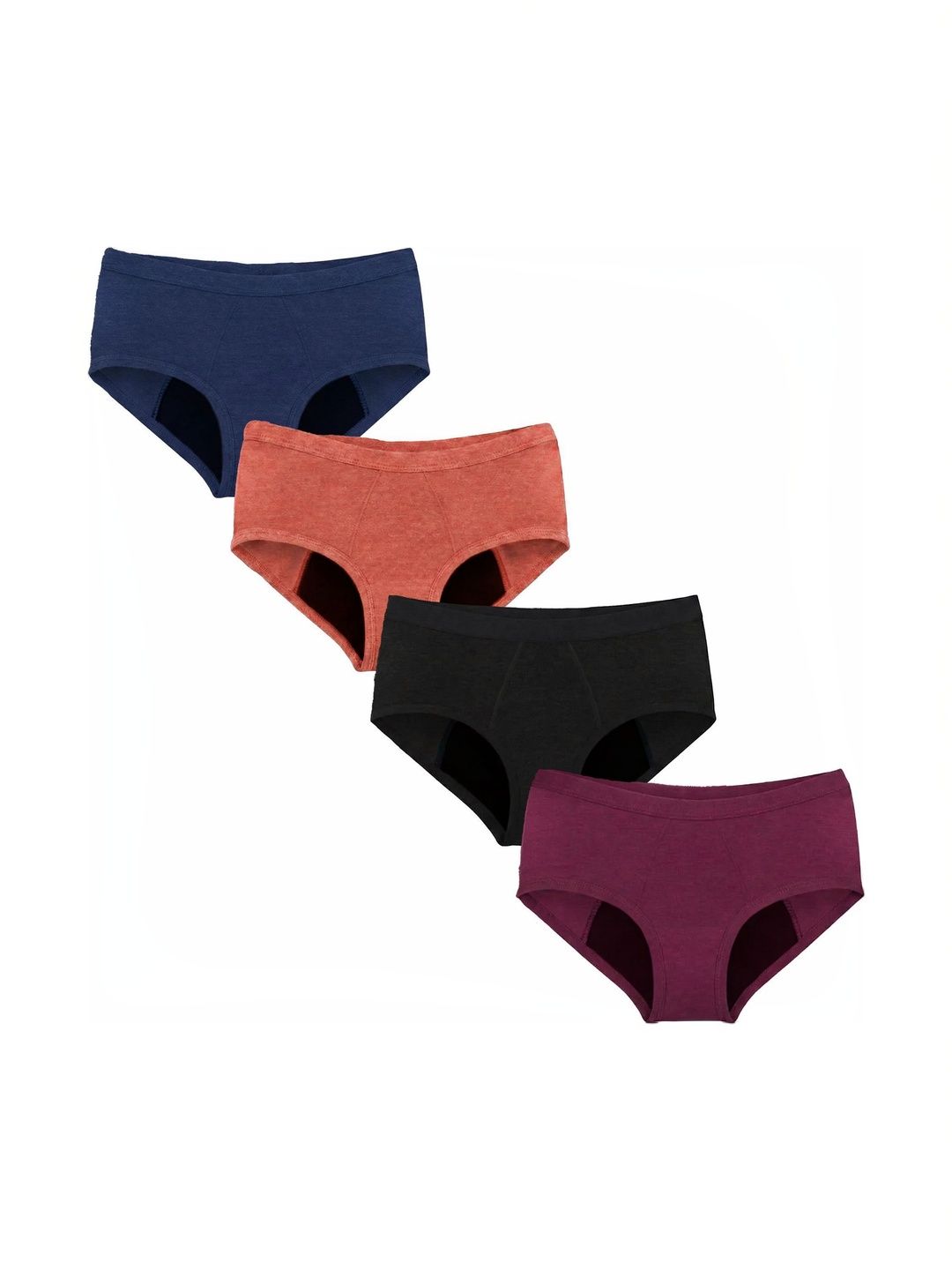 Revaa Women Pack of 4 Anti-Odour Assorted Period Briefs-picture-25