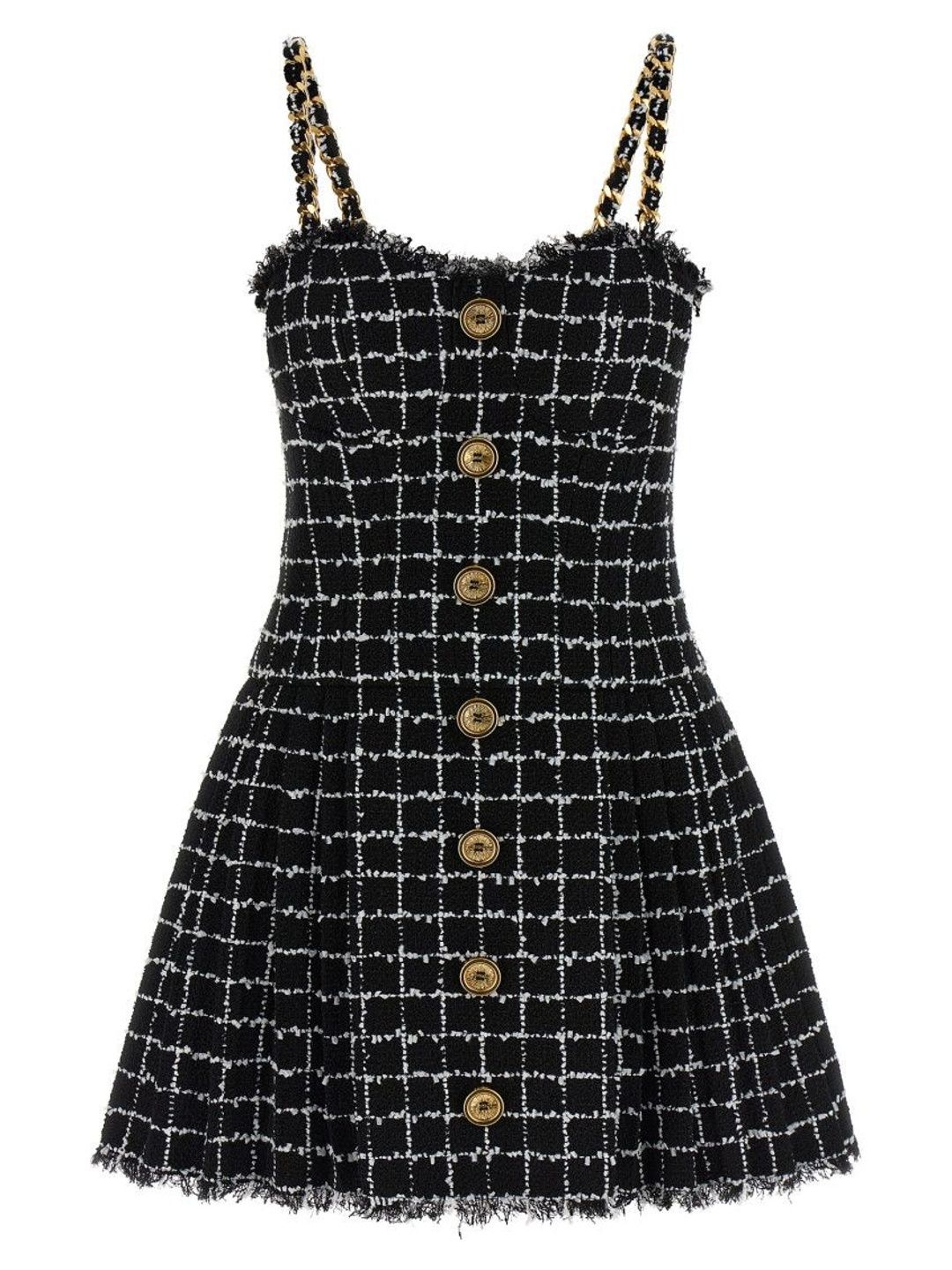 Balmain Black Tweed dress-picture-14