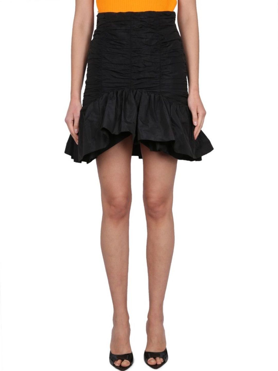 Patou Black Textured Mini Skirt-picture-16