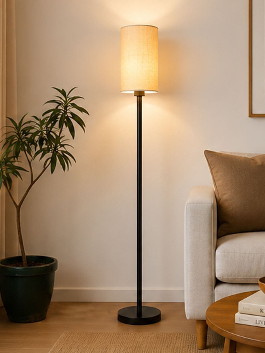 Myntra Elegant Homes Off White Metal Floor Lamp-picture-50