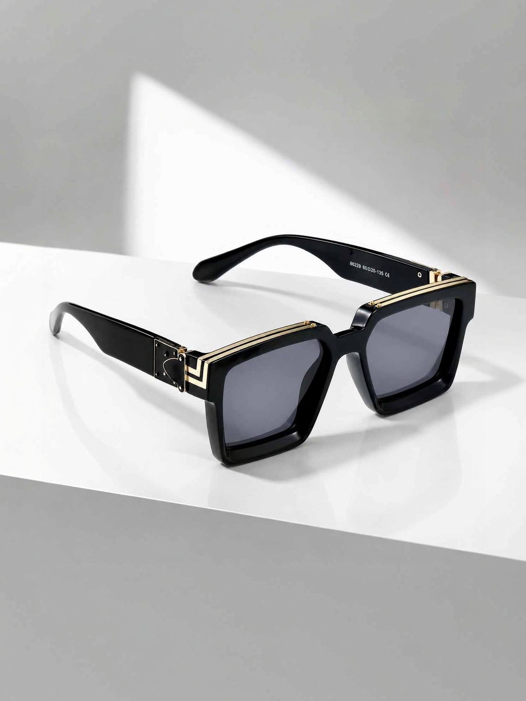 HIPE Men Black Lens & Black Square Sunglasses with-image-43