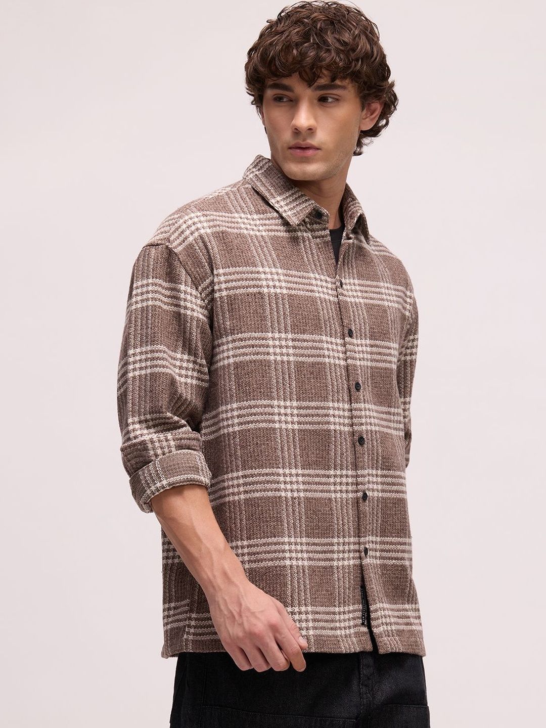 CAHOOT Men Relaxed Checked Casual Shirt-picture-18