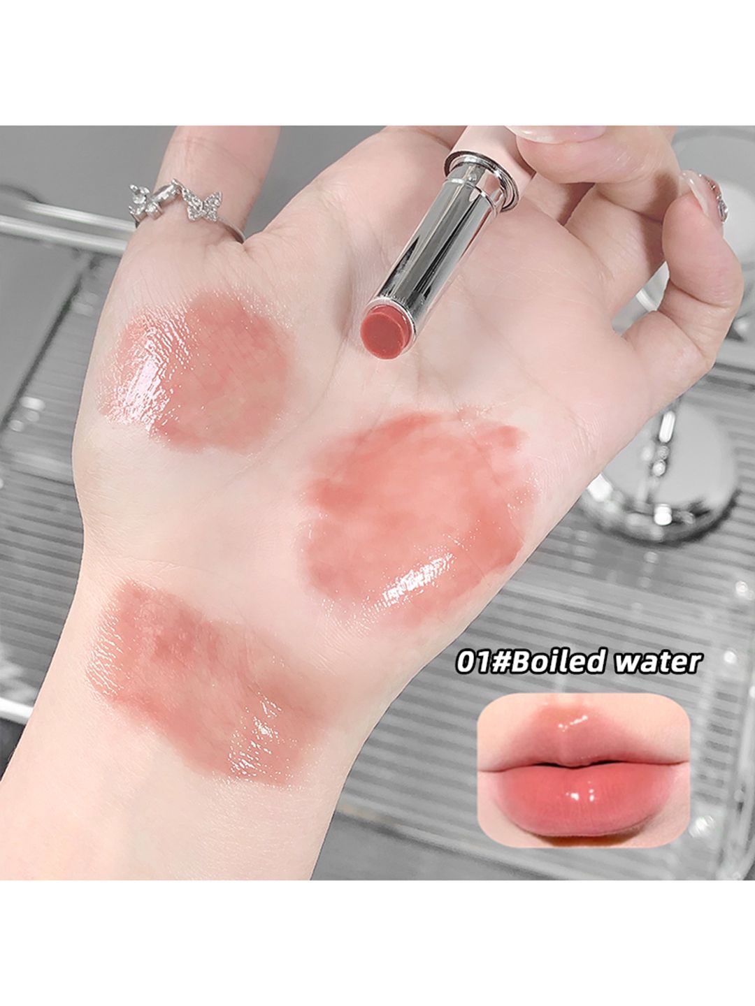 Gege Bear Moisturizing Lip Gloss - 2 ml - Boiled Water 01-image-13