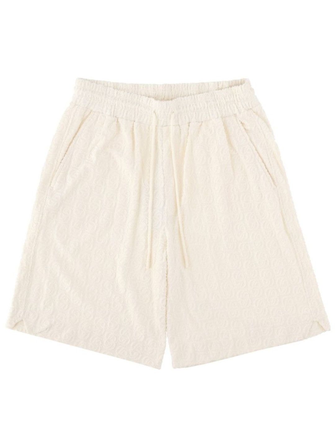 drole de monsieur White Textured Shorts-picture-48