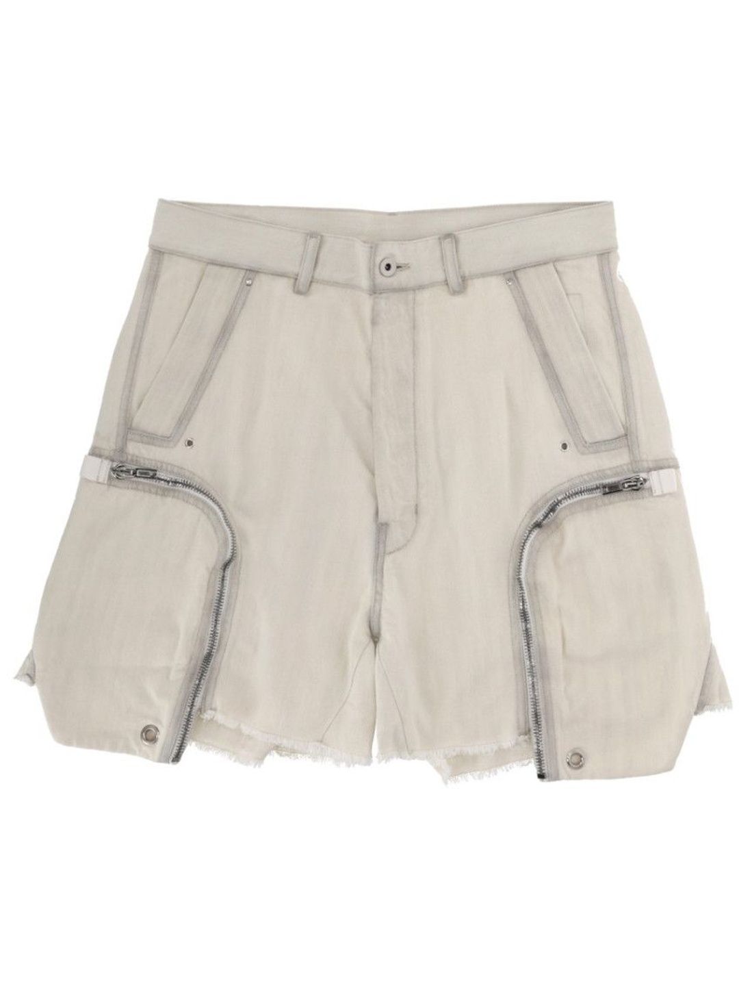 Rick Owens White Solid Shorts-picture-24