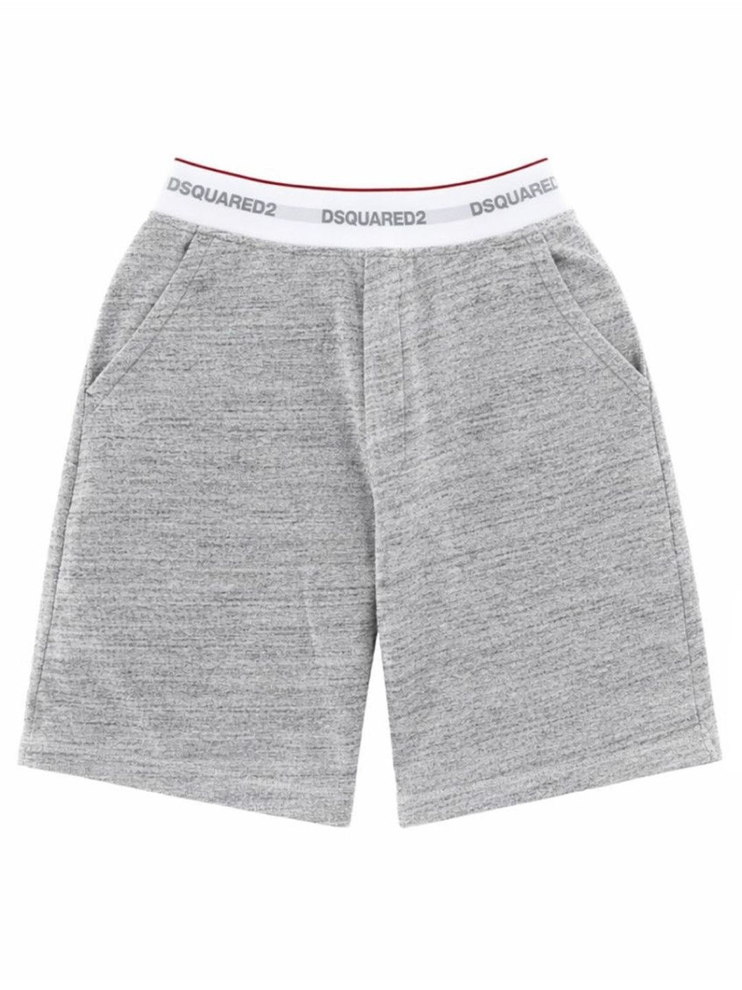 Grey Textured Shorts-image-40