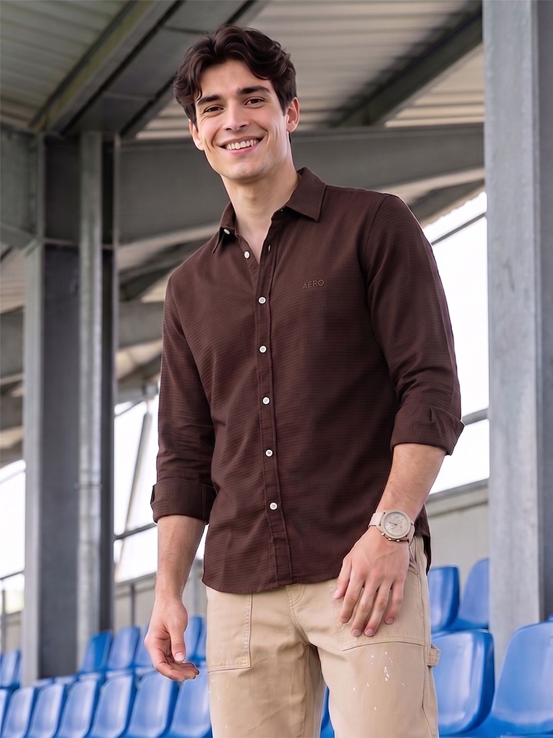 Aeropostale Textured Pure Cotton Casual Shirt-picture-13