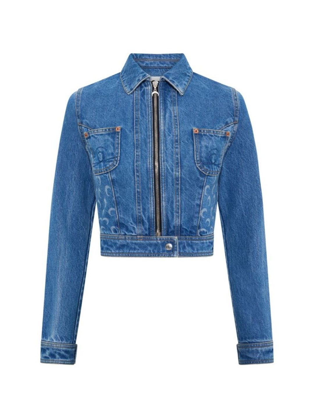 Marine Serre Blue Shirt Collar Jacket-picture-12