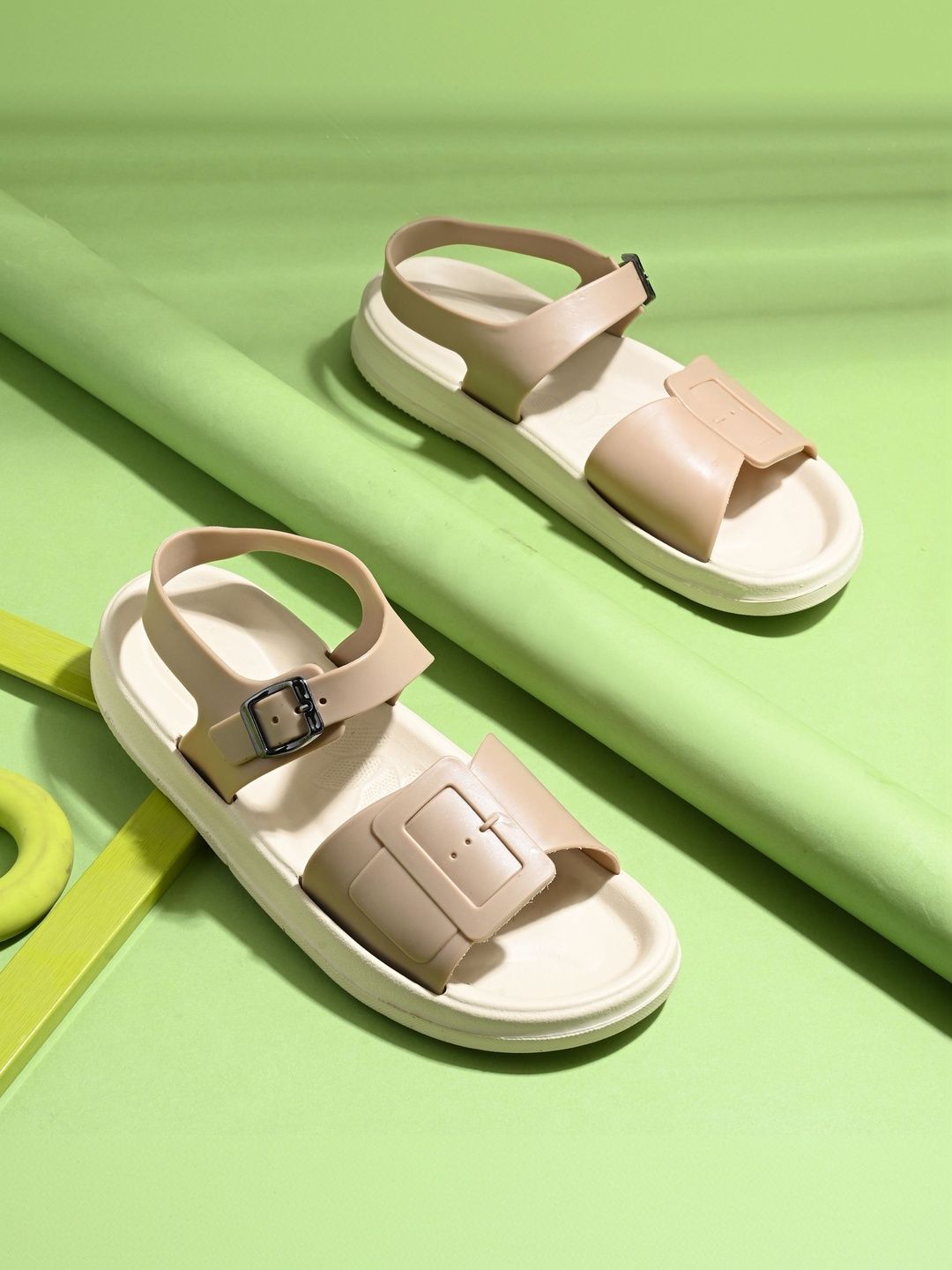 CORSICA Flatform Sandals with Buckles-image-24