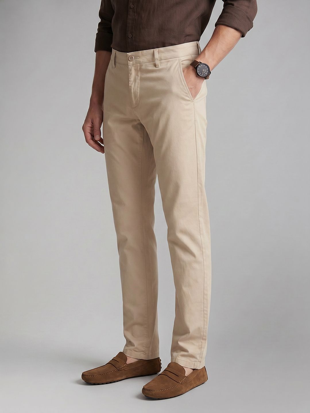 Allen Solly Men Slim Fit Chinos Trousers-picture-38