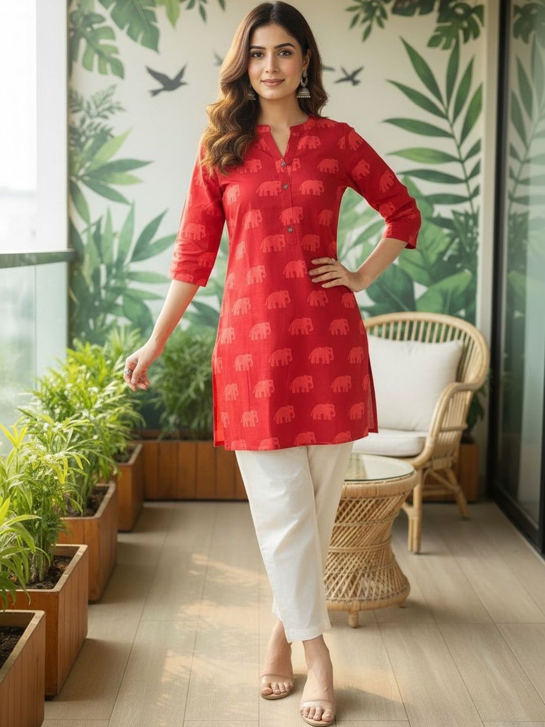 Anouk Printed Pure Cotton Blend Kurti-picture-11