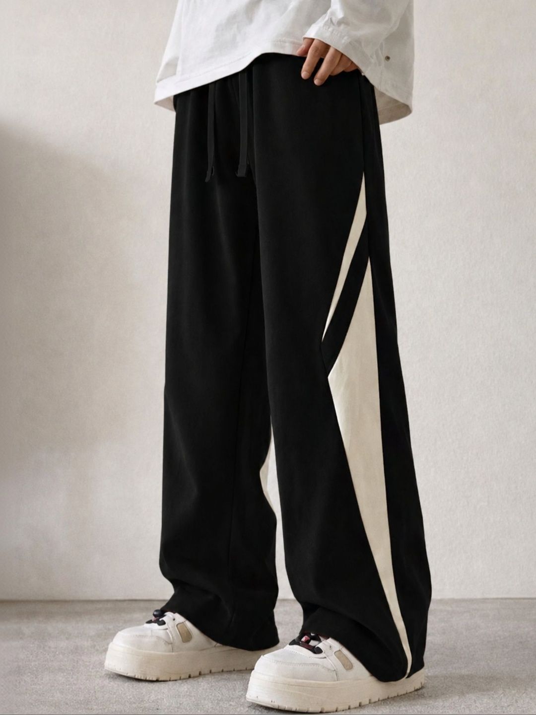 Maniac Men Baggy Colourblocked Training Track Pants-picture-20