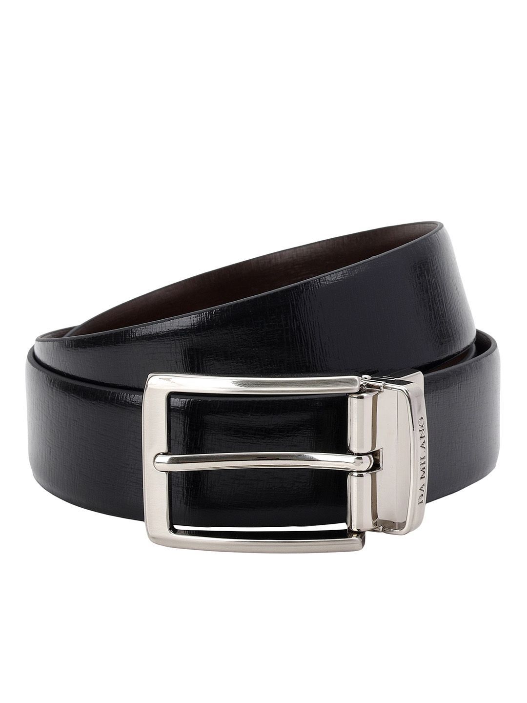Da Milano Men Textured Leather Reversible Formal Belt-picture-33