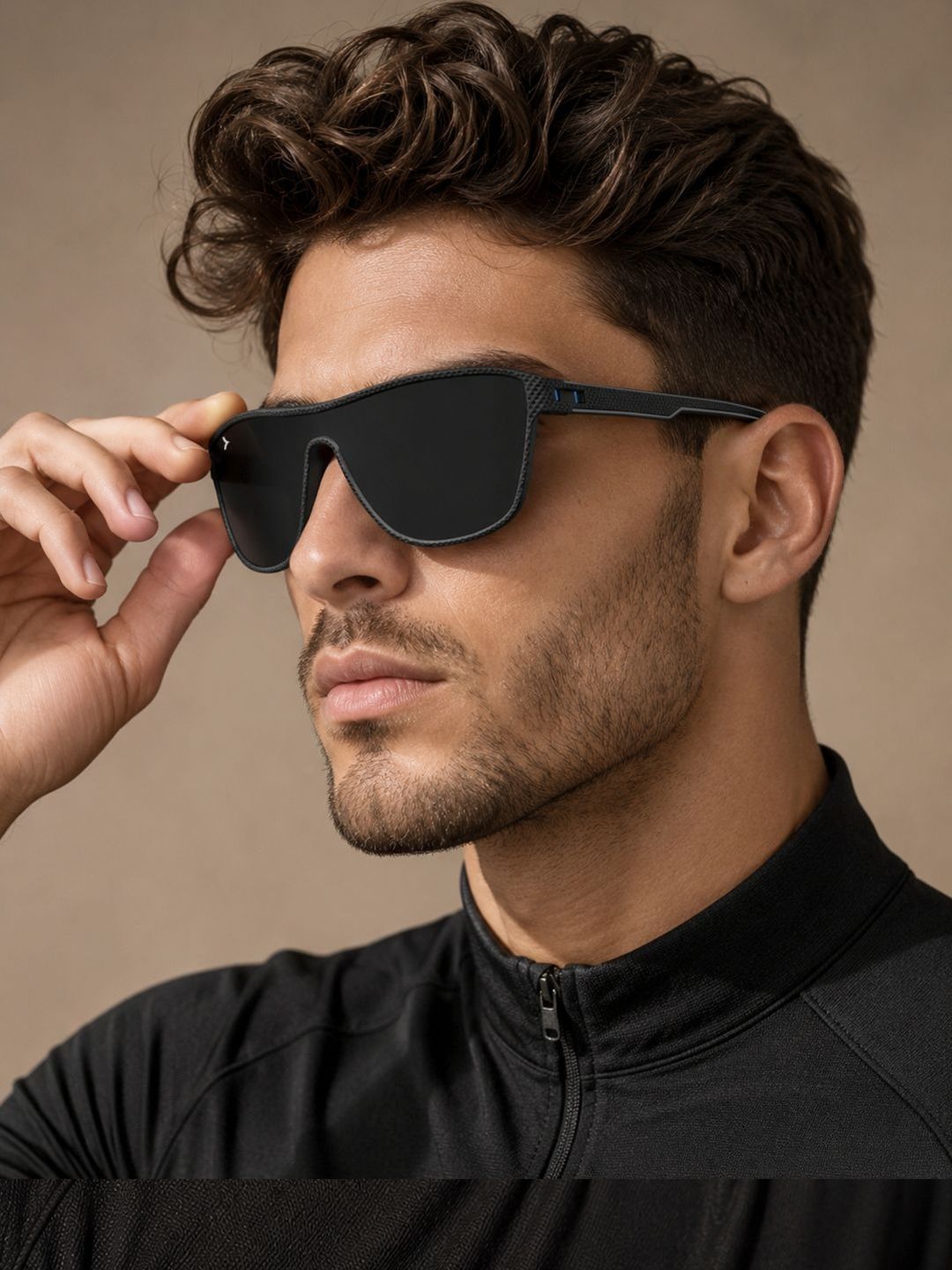 OKNO Unisex Black Lens & Black Sports Sunglasses with-picture-25