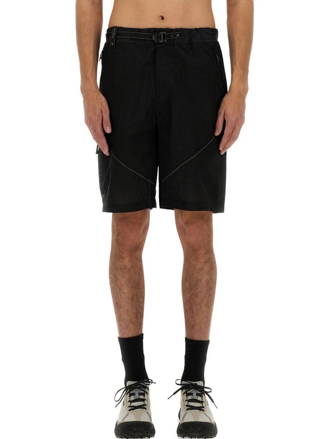 and wander Black Textured Shorts-picture-17