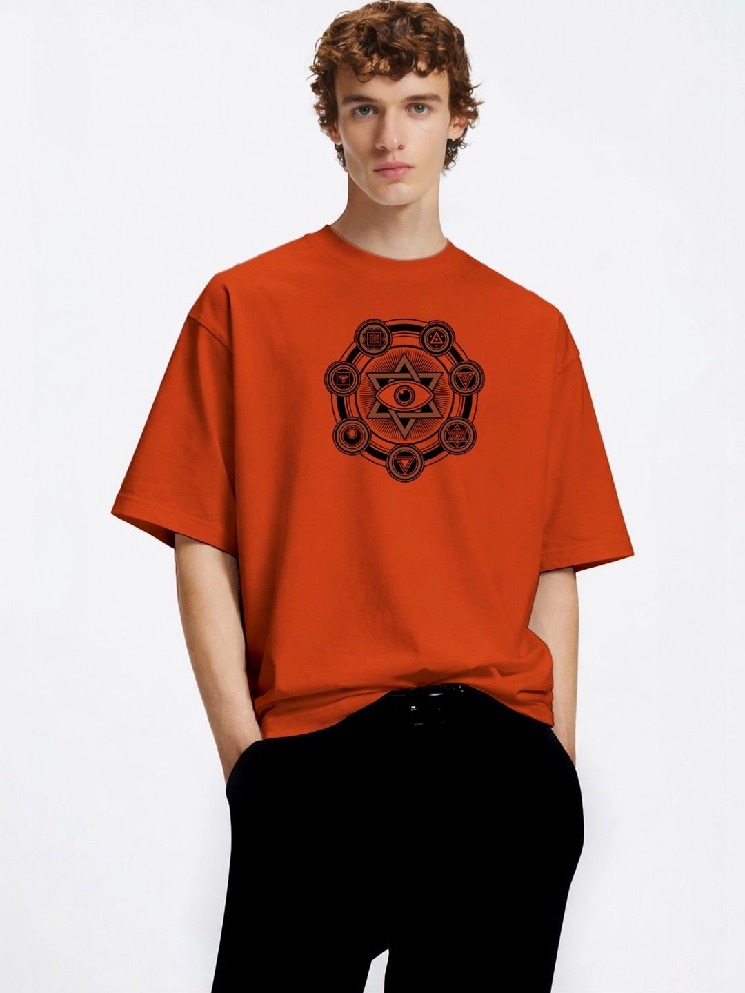 TOGS & TERRE Men Printed Drop-Shoulder Sleeves Organic Cotton Blend T-shirt-picture-47