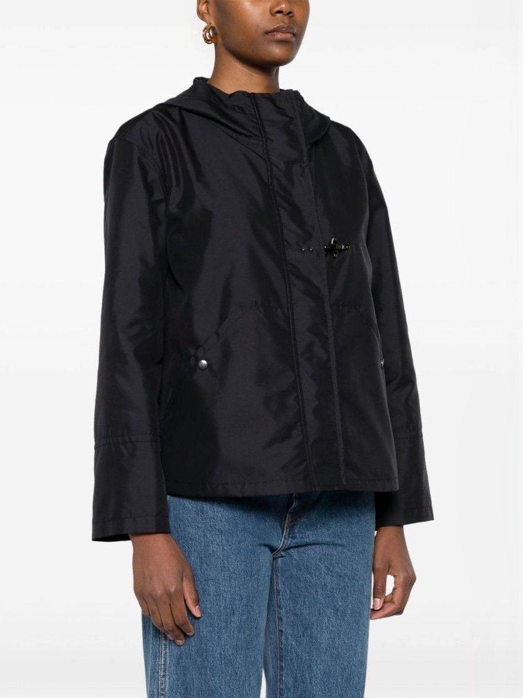 Fay Navy Blue Hooded Jacket-image-0