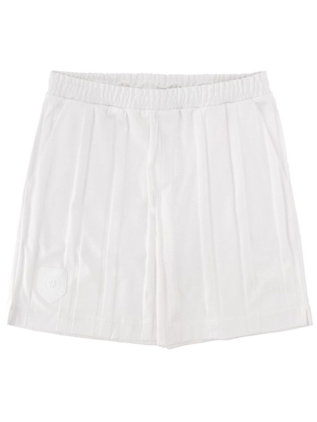 White Cotton Shorts-image-0