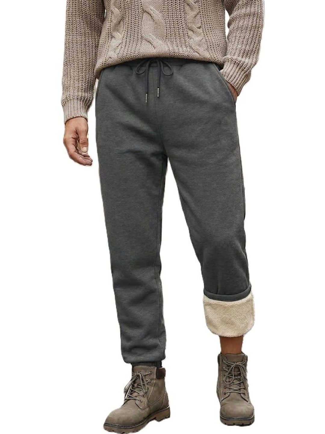 Alexvyan Men Grey Polyester Trousers-picture-27