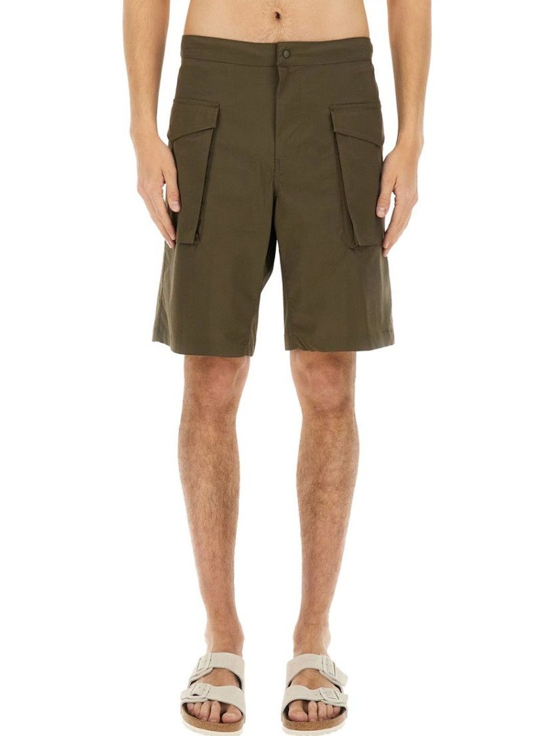 aspesi Khaki Solid Shorts-picture-32