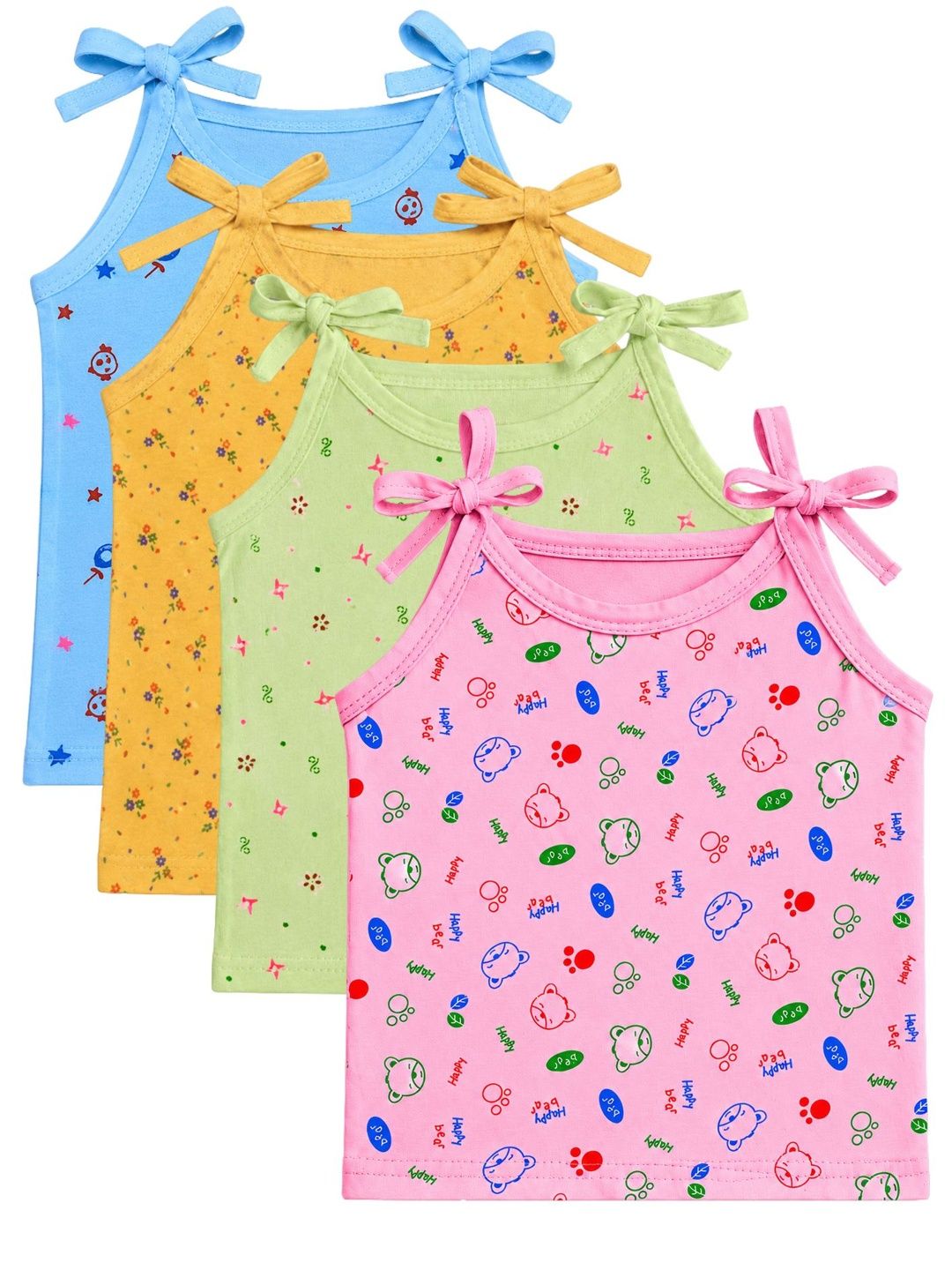 DON CARE Pack of 4 Printed Assorted Cotton Undershirt-image-10