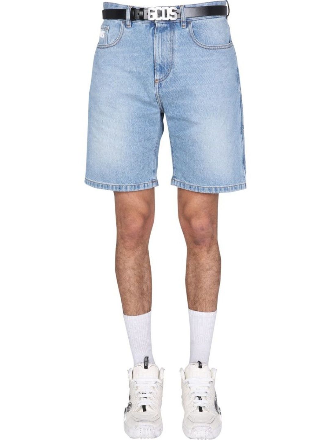 Blue Solid Shorts-image-46