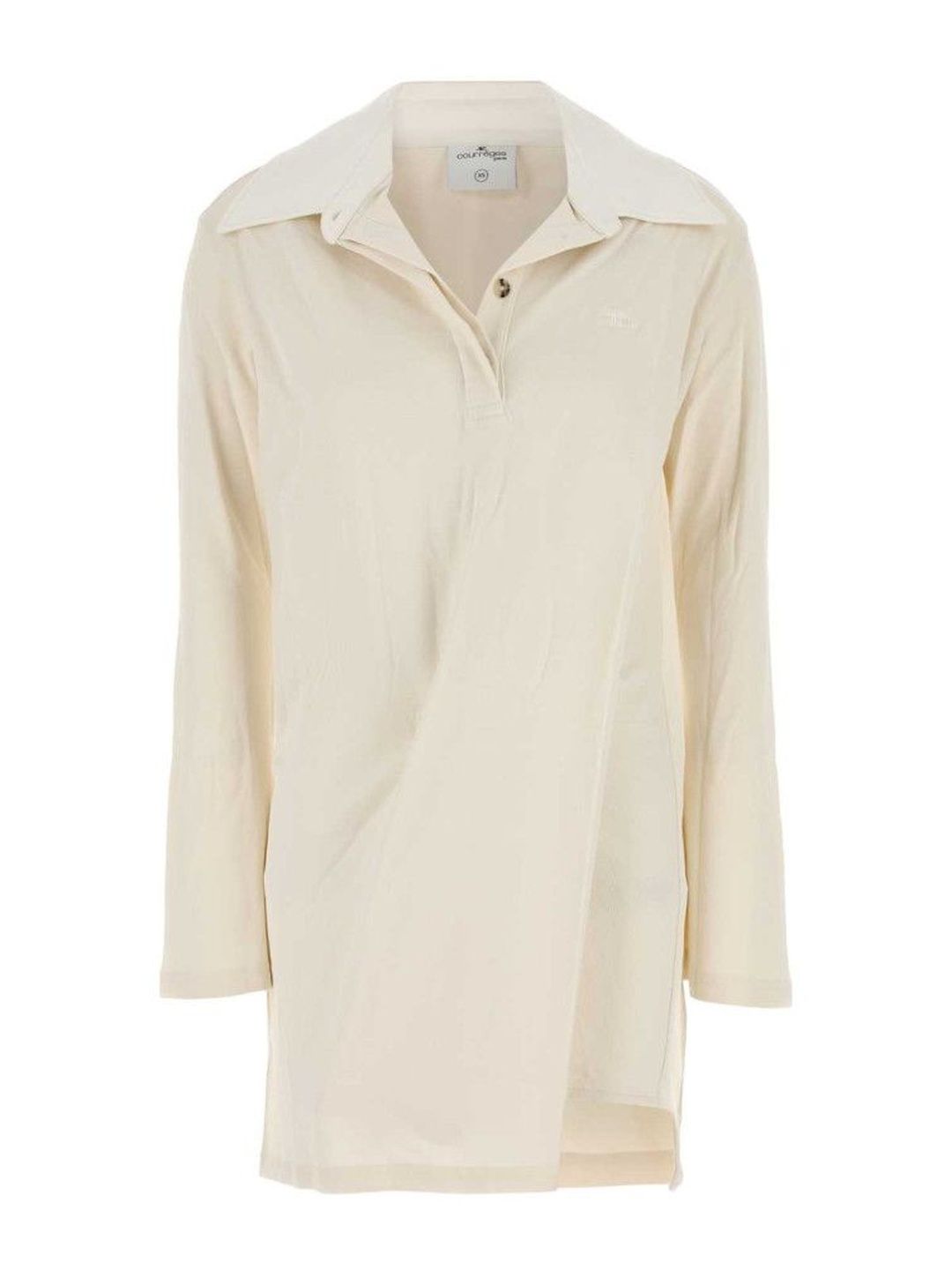 Courreges Ivory Cotton Blend Polo Dress-picture-11