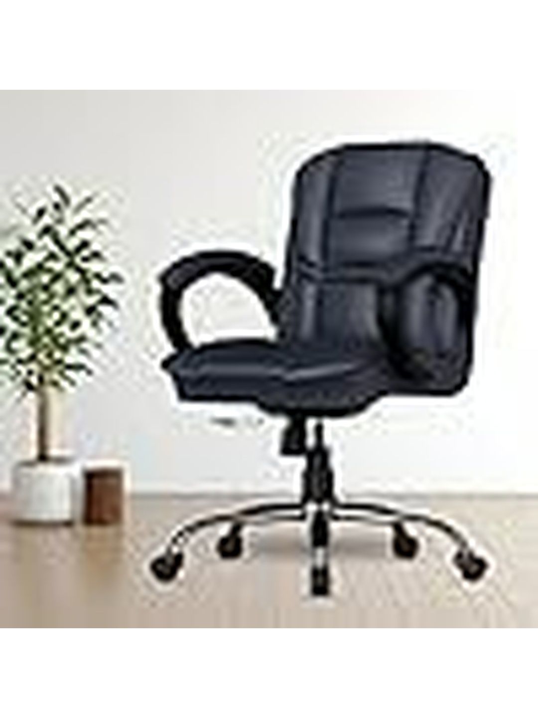 FUGO Black Adjustable Seat Height Study Arm Chair-picture-24