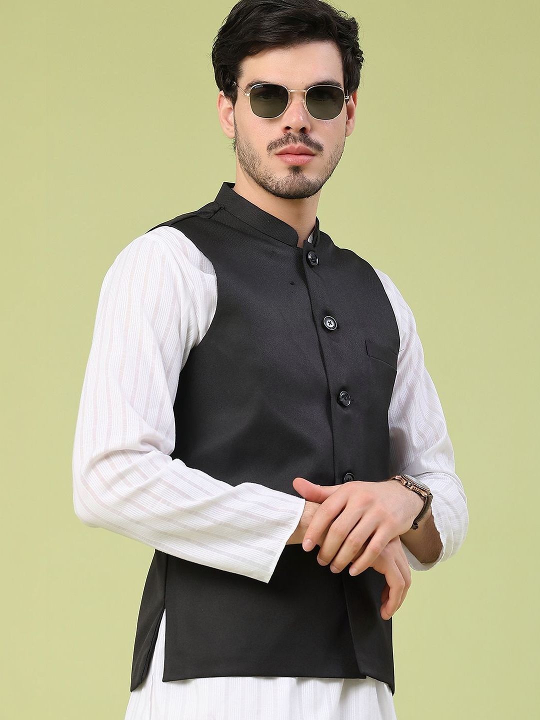 V-Mart Woven Nehru Jackets-picture-10