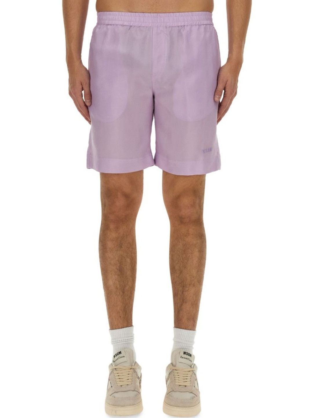 msgm Purple Solid Shorts-picture-42