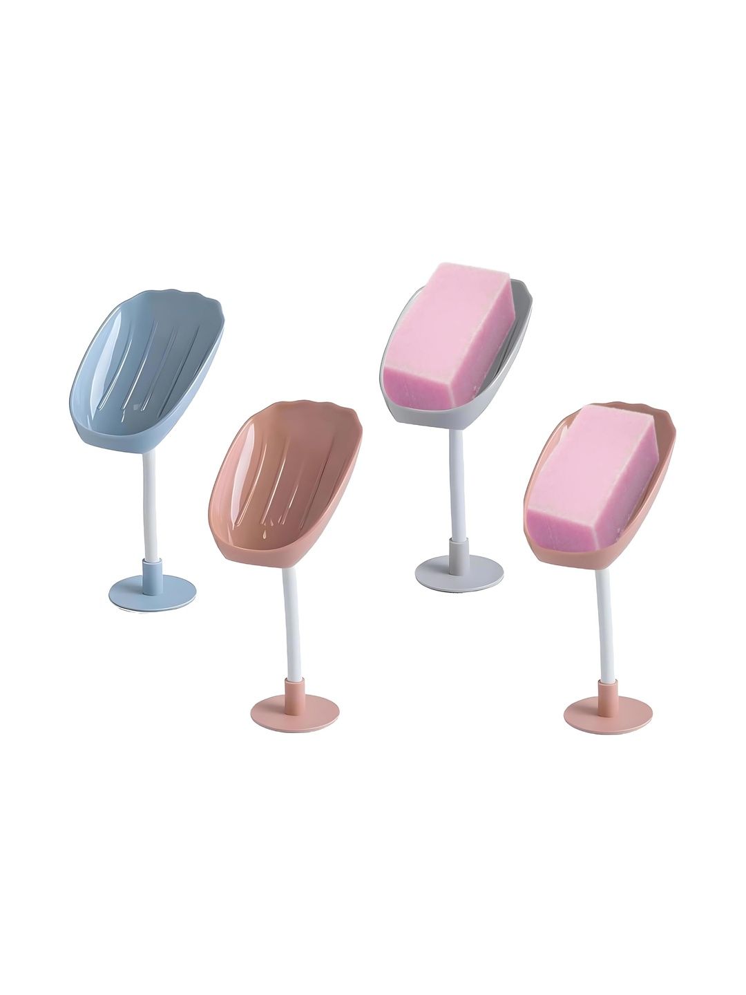 DeoDap Multicoloured 4 Plastic Bathroom Accessories-picture-17