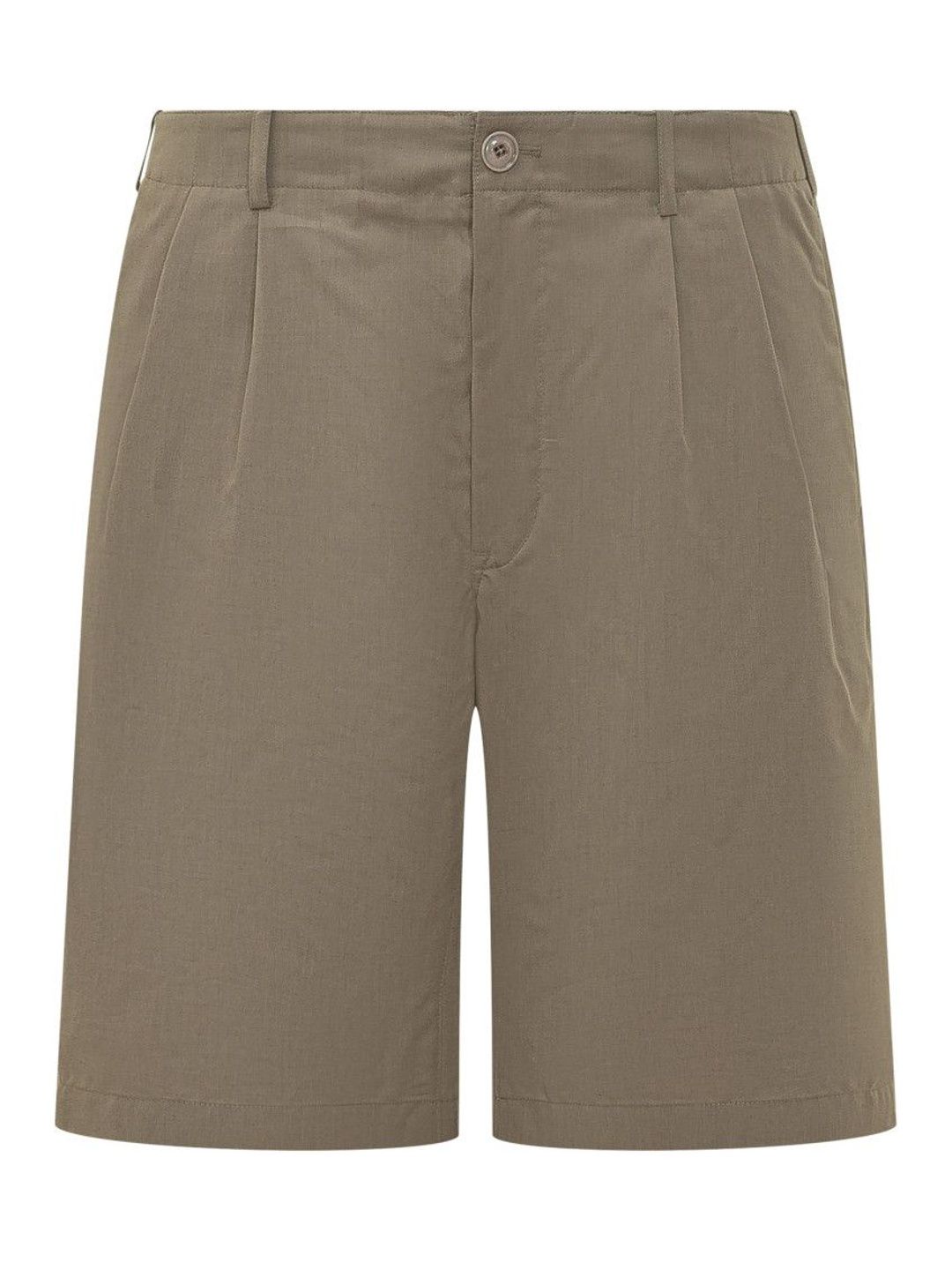 Brown Solid Shorts-image-36