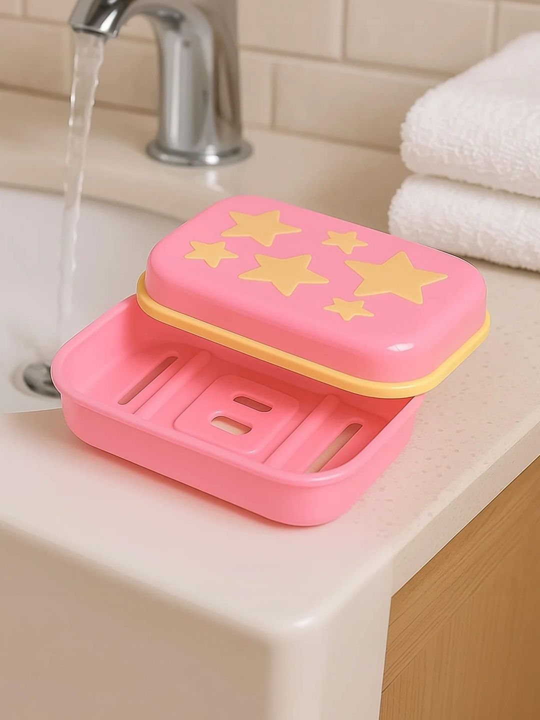 DeoDap Multicoloured 3 Plastic Bathroom Accessories-picture-44