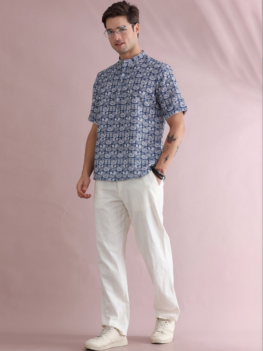 FILORI STUDIO Men Ethnic Motifs Printed Indie Prints Kurta-picture-14