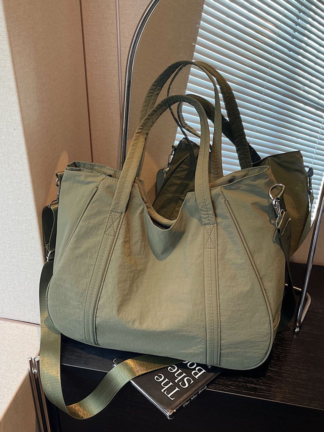 StyleCast Textured Oversized Tote Bag-picture-50