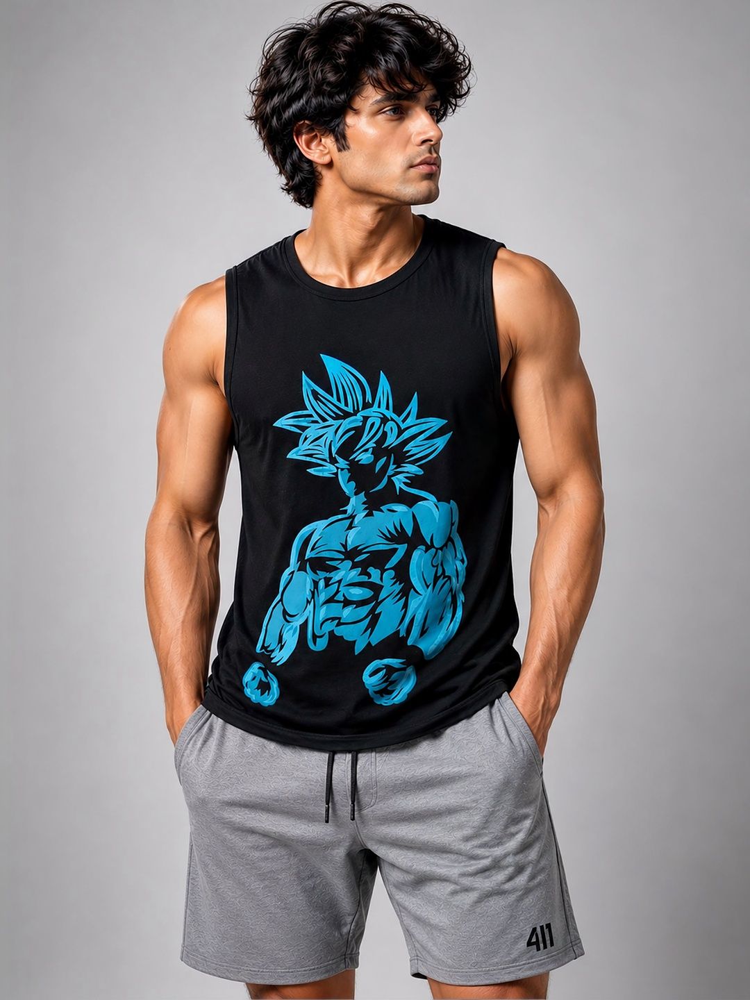 ATIGIANO Printed Cotton Gym Vest-picture-22