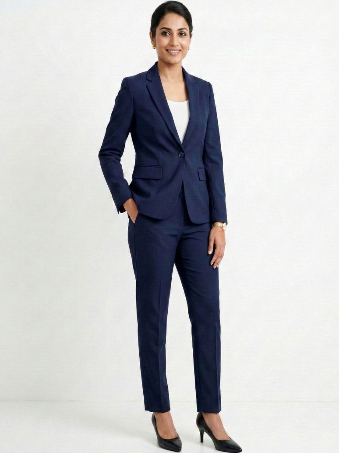 FLUTEON Notched-Lapel Collar Single Breasted Blazer-picture-26