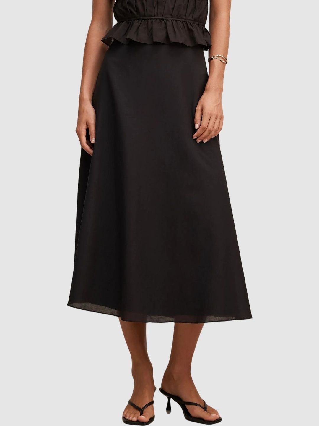 Forever New Women Cotton Cotton Cambric Midi A-Line Skirt-picture-26