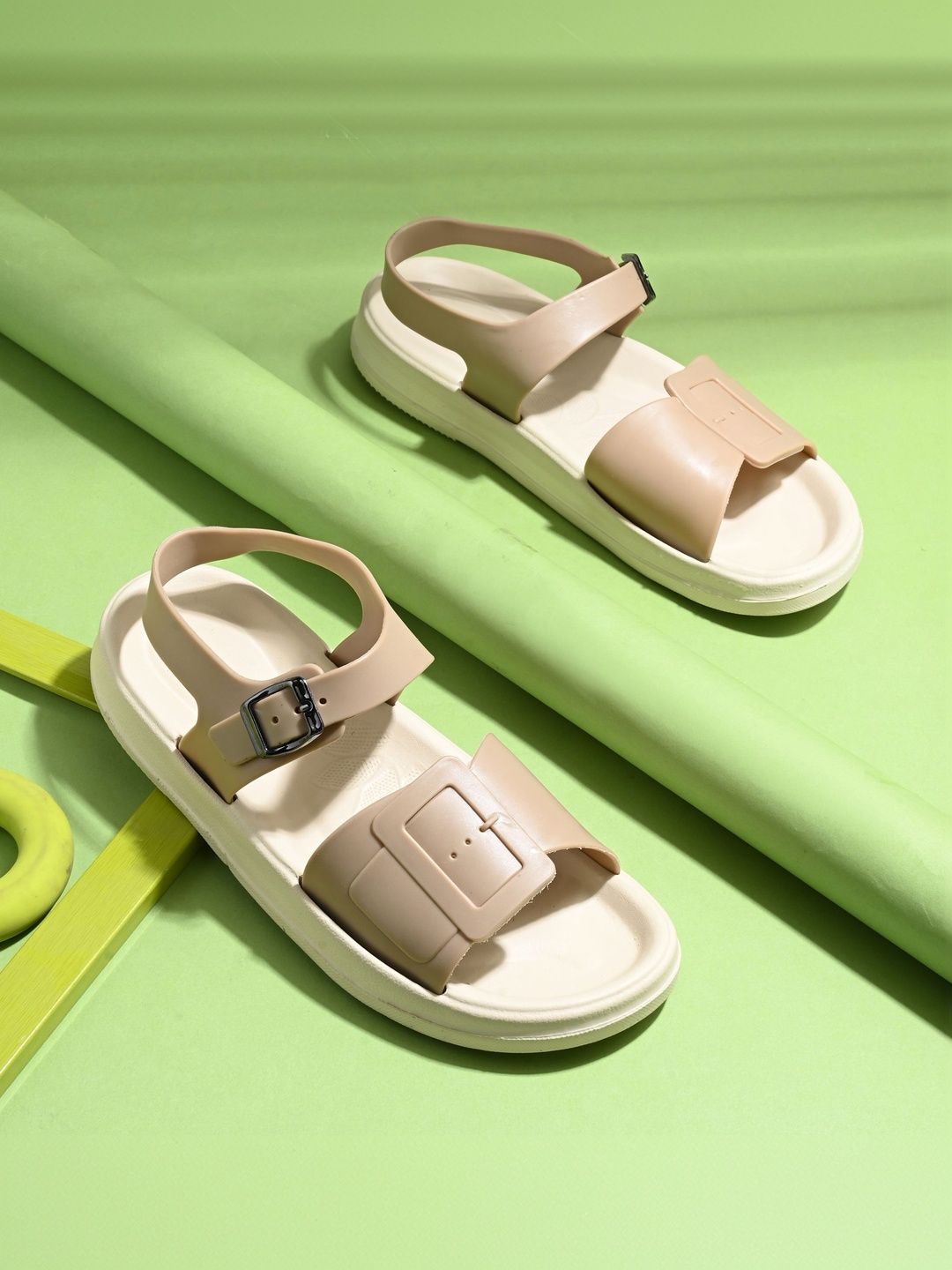 glitchez Flatform Sandals with Buckles-image-36