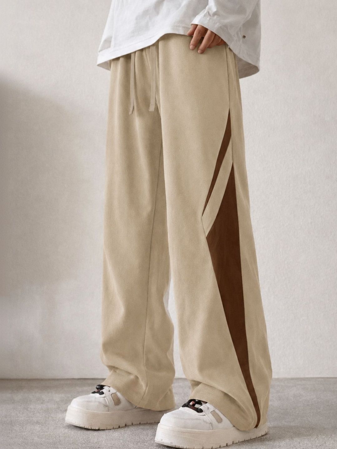 Maniac Men Baggy Colourblocked Training Track Pants-picture-37