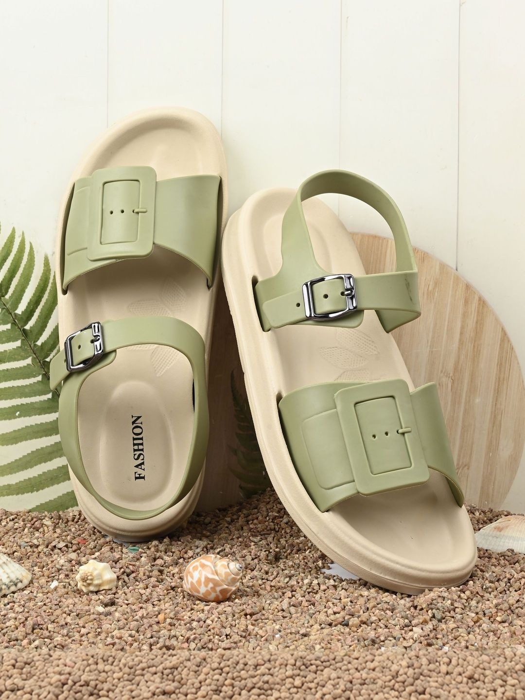 CORSICA Platform Sandals with Buckles-image-15