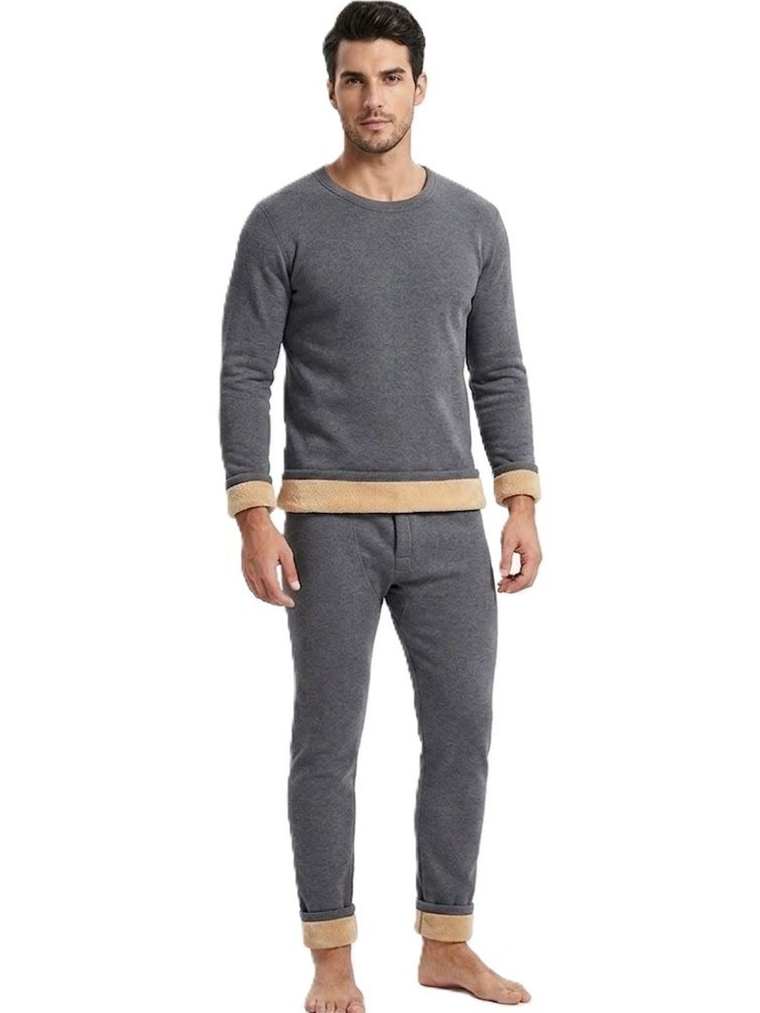 Alexvyan Men Round Neck Thermal Set-picture-24