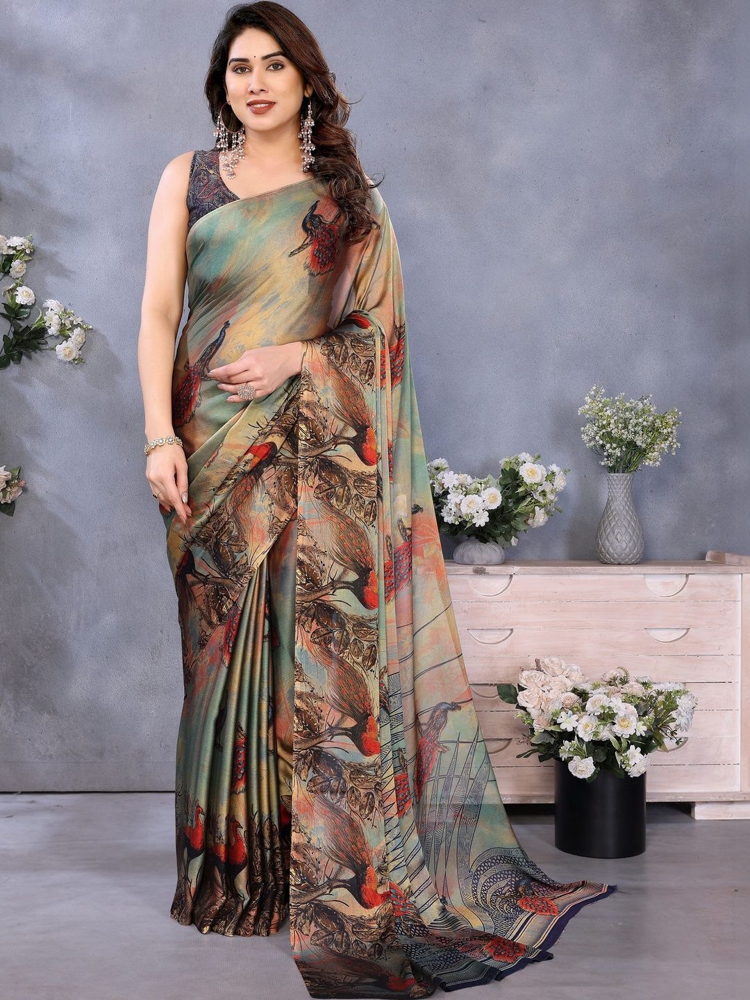 MAGNEITTA Pure Chiffon Designer Saree-picture-10