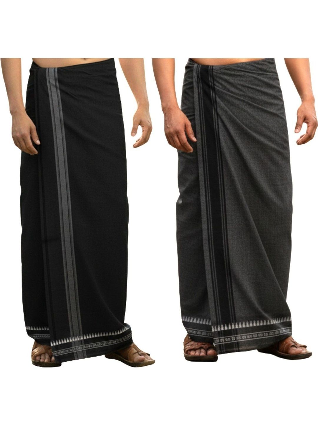 Sharan Elegance Men Striped Cotton Dhoti Dhotis-image-16