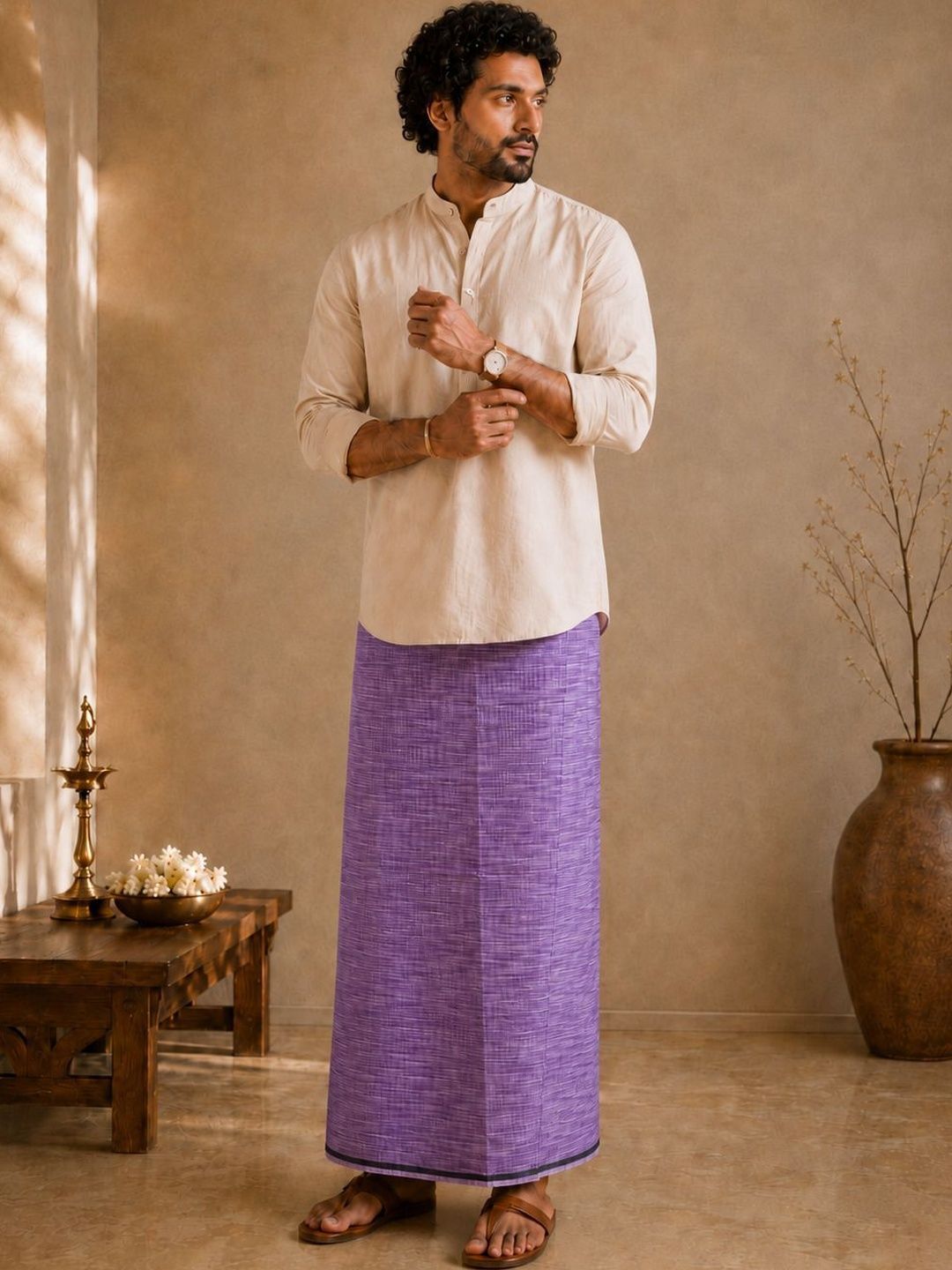 Shyam Handloom Men Cotton Dhoti Dhotis-picture-38