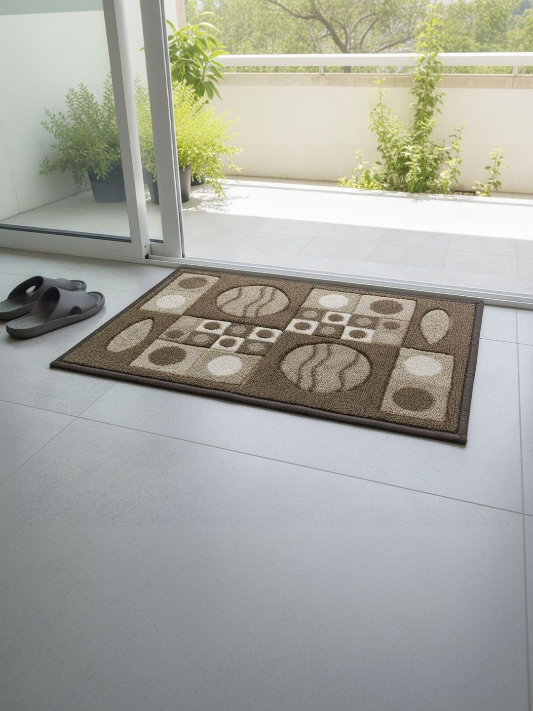 Themes Furnishings & Decor Brown Self Design Doormats-image-16