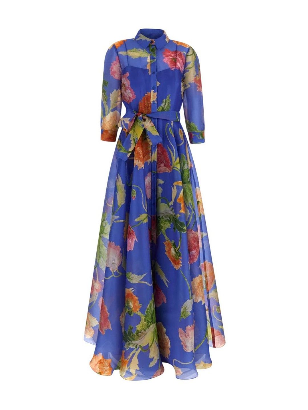Carolina Herrera Blue Trench coat dress-image-46
