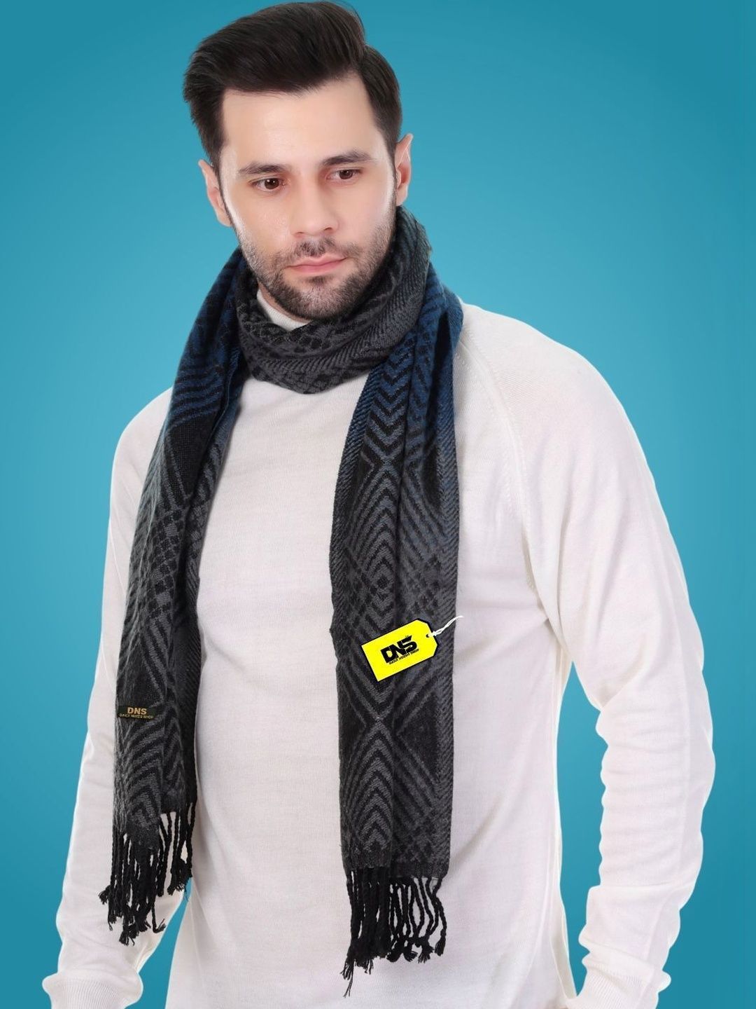Daily Needs Shop Men Patterned Merino Wool Mufflers-picture-42