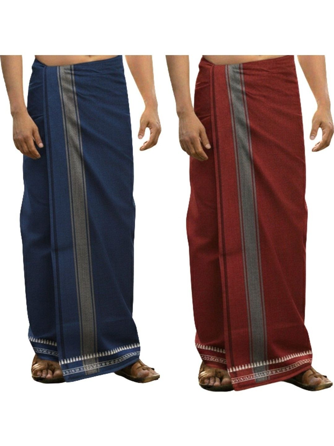 Sharan Elegance Men Striped Cotton Dhoti Dhotis-picture-58