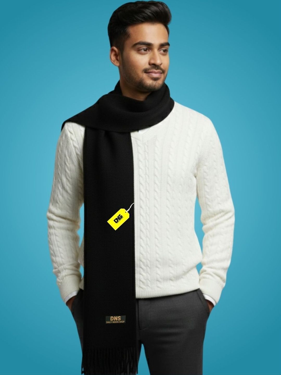 Daily Needs Shop Men Merino Wool Mufflers-image-45